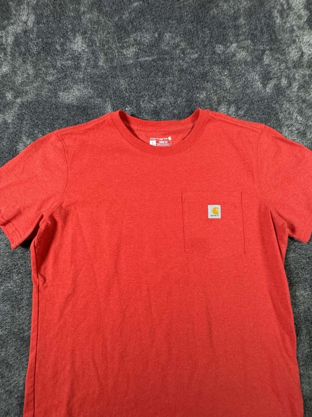 Carhartt Loose Fit Pocket T-Shirt Size L (12-14) Red Heather